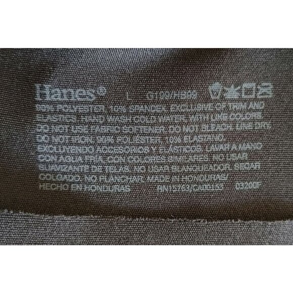 Hanes G199 Women's Smooth Comfort Foam Wireless Bra Size Large Black NEW - Picture 5 of 5